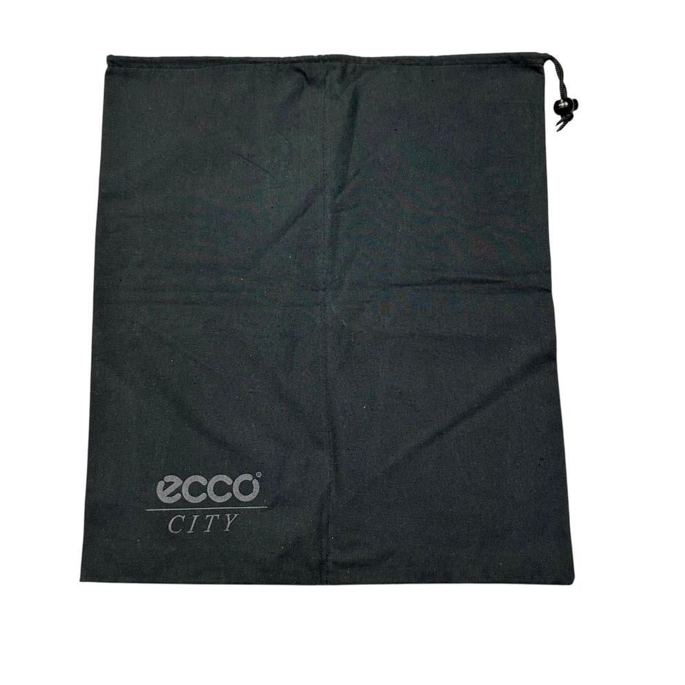 Ecco City Dust Bag Black‎ Drawstring Travel Storage Pouch Shoes HOLDS 2 SHOES